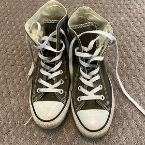 Green High Top Converse - size 8